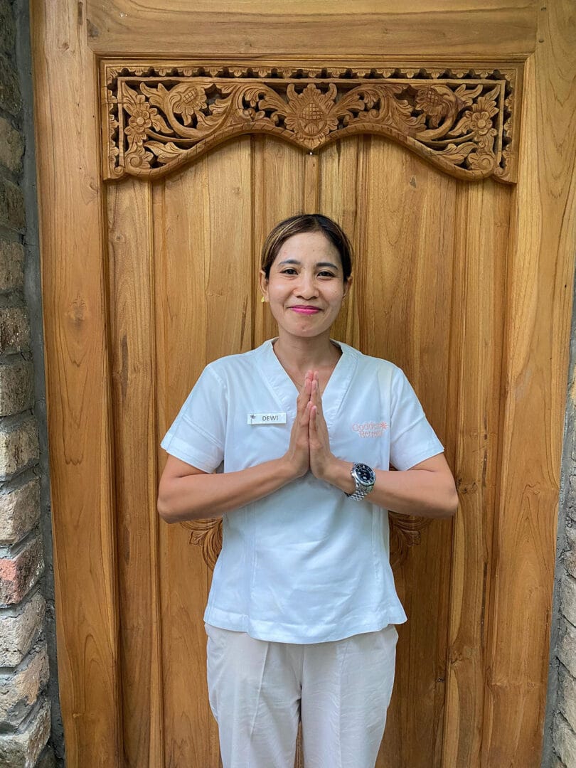 Dewi, spa therapist at Ubud spa, staff membe