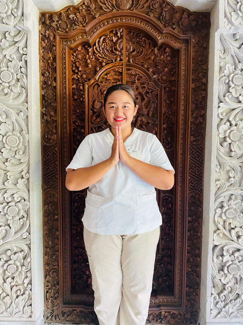Mila, a staff member and butler at Butler Ubud