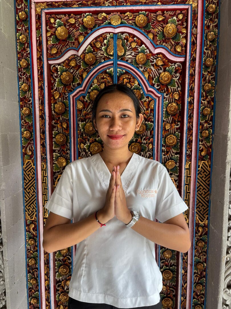 Ningsih, spa therapist at Ubud spa, staff membe
